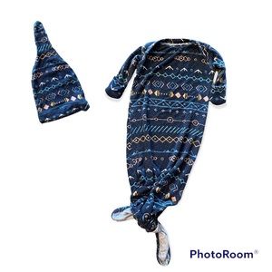 Milk snob knotted gown and hat